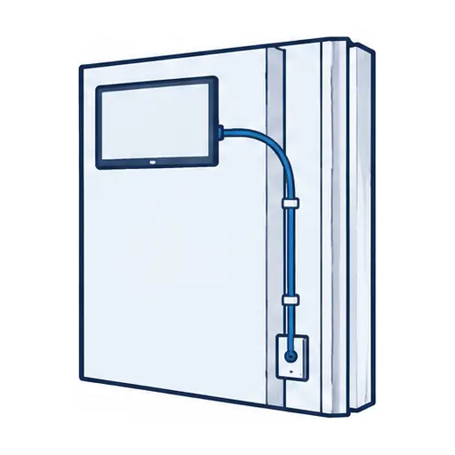 Schematic: a cable hidden inside the wall