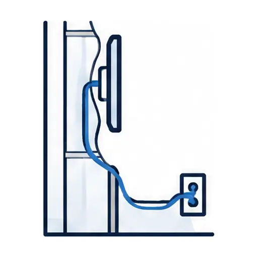 Schematic icon: In-Wall Wire Concealment
