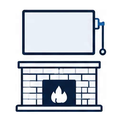 Schematic icon: TV Above a Fireplace