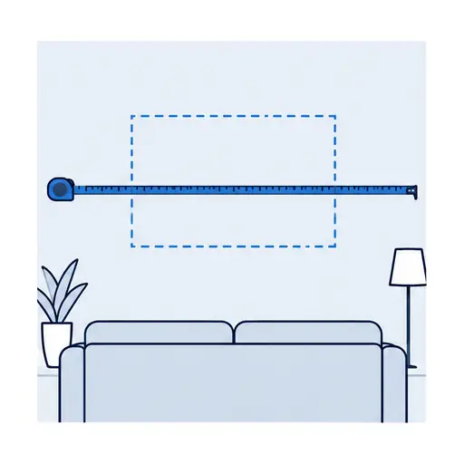 Illustration: step 1 — TV, wall and room