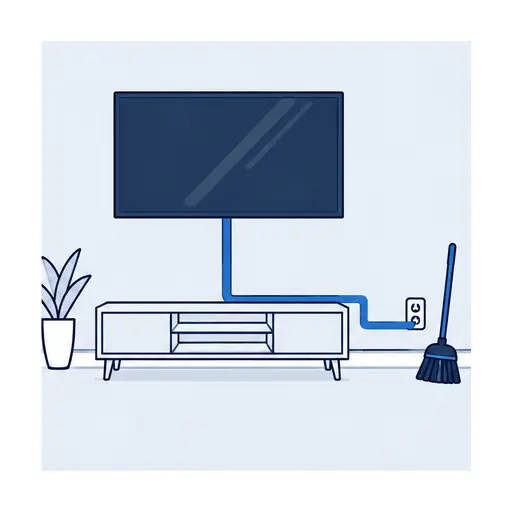 Illustration: step 4 — Hang, test, tidy